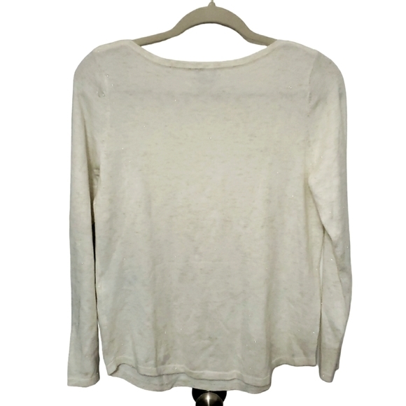 NWT Chico's Cream Colored Tunic Pull-over Sweater Size 0 or XSMALL - Picture 2 of 5